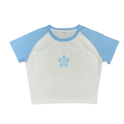 Kanz “Flower Logo” Cropped Women’s T-Shirts